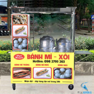 Xe bán bánh mì xôi bánh bao