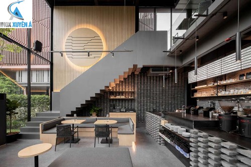 Thiết kế quán cafe theo phong cách hiện đại